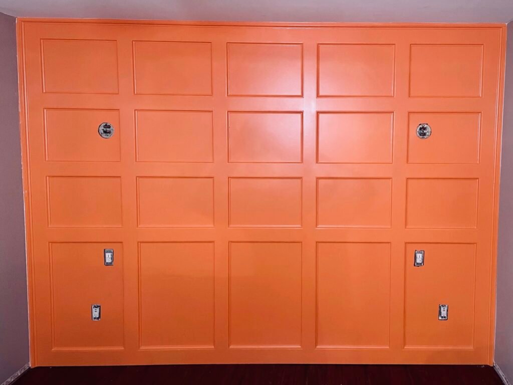 Custom wood crafted bedroom feature wall - Creative Timberworks, Abilene, TX