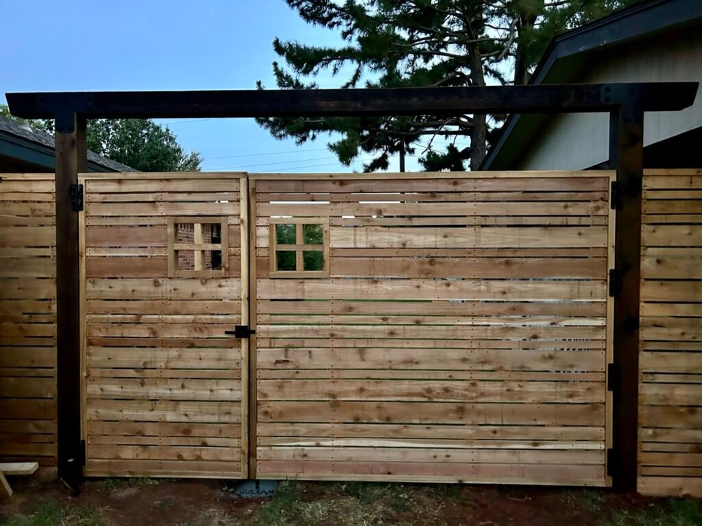 Custom Wood Backyard Gate - Creative Timberworks, Abilene TX