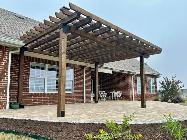 Abilene TX back patio custom pergola